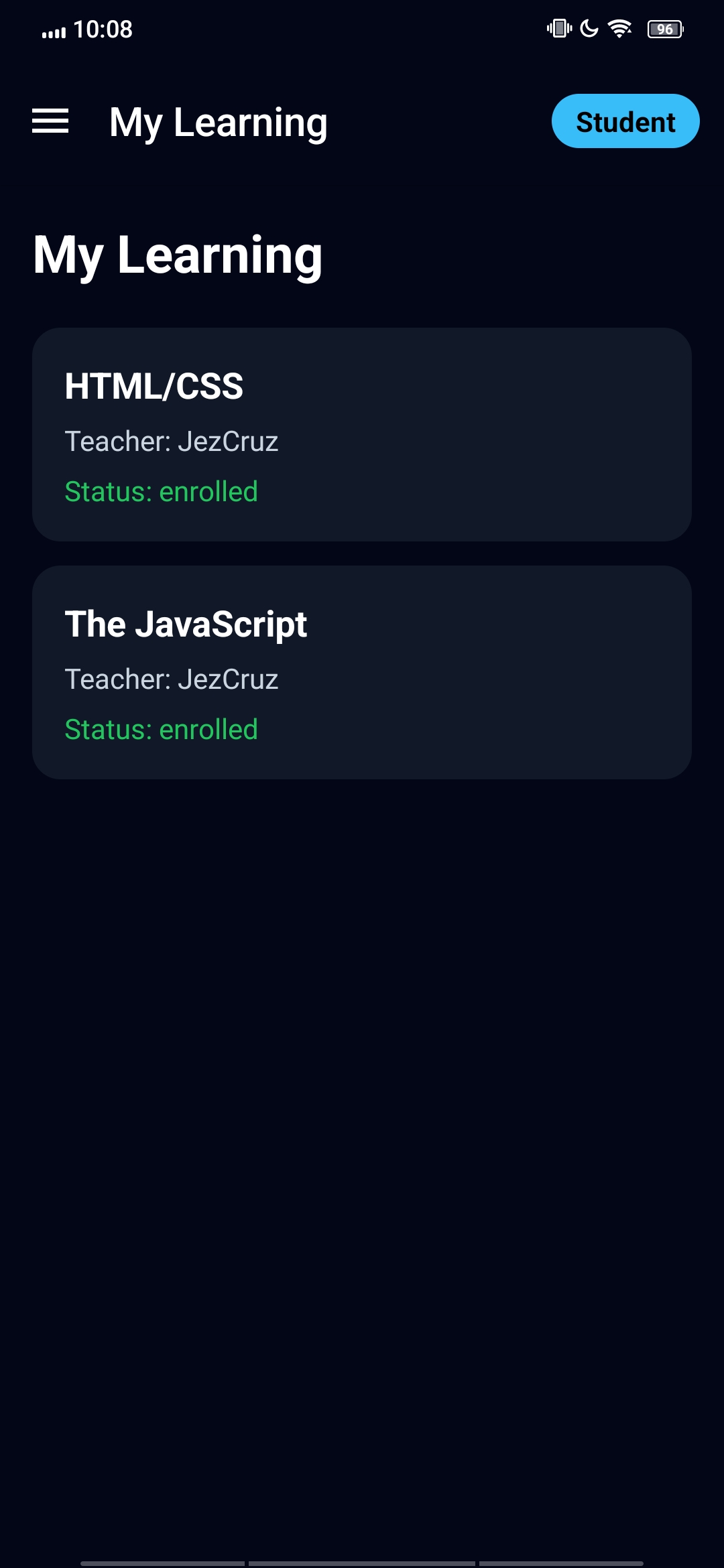 Skillvine App Screen 7